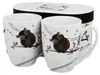 Charming Owls 2x hrnek 300ml 2 osoby sovy porcelán čaj káva Náhled obrázku produktu 1