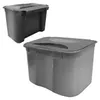 Two dark gray bins with lids are shown against a white background. One bin is in the foreground, and the other is in the background. Produktbild-Vorschau