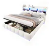 Lit coffre rembourré 180x200 cm avec rangement hydraulique, Voir les images du produit 7