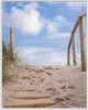 Wallario Wandbild Auf der Holztreppe zum Strand, Größe: Produktbild-Vorschau 1