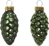 Christbaumschmuck Zapfen 6cm Glas 12 Stück - Piniengrün Produktbild-Vorschau 1