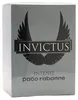 Graue Verpackung von Invictus Intense mit schwarzen Flügeln und weißem Schriftzug, Markenname Paco Rabanne unten in Großbuchstaben. Podgląd zdjęcia produktu