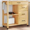 vidaXL Küchenwagen MONZA 84x40x88,5 cm Massivholz Kiefer Produktbild-Vorschau 2