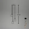 Pendant light, with wood, smoked glass, 3xE27/max. Produktbild-Vorschau 5