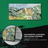 Leinwand Uhr Küche Wohnzimmer Bild Geräuschlos 60x30 Häuser Produktbild-Vorschau 5