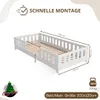 Crazy Pine Kinderbett 120x200 cm – Weißes Montessori Produktbild-Vorschau 2