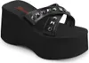 FUNN-29 Damen Slipper von DemoniaCult, Schwarz EU 38, US 8 Produktbild-Vorschau 1