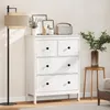HOMCOM : buffet moderne à 4 tiroirs pour le salon, blanc Voir les images du produit 2