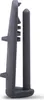 A close-up studio shot of a gray plastic furniture glide or foot. Produktbild-Vorschau