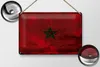 Blechschild Flagge Marokko 30x20cm Flag of Morocco Rost Produktbild-Vorschau 2