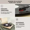 A collage of images showcasing a turntable and its features. Produktbild-Vorschau