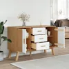vidaXL Credenza OLDEN bianca e marrone 114x43x73,5 cm in Anteprima dell’immagine prodotto 4