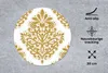 MuchoWow® Mauspad Mousepad Vintage - Blumen - Gold - Muster Produktbild-Vorschau 2