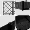 vidaXL Záhradný kvetináč, 5 ks, čierny, 120 x 120 x 125,5 Náhľad obrázku produktu 7