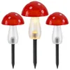 Solar LED Gartenstecker Pilz 3er Set Kunststoff rot 8x11cm Produktbild-Vorschau 1
