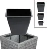 Set de 3 pots de fleurs polyrotin gris cache-pot pot Voir les images du produit 2