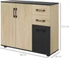 HOMCOM Buffet salon, meuble de rangement avec 3 portes, 2 Voir les images du produit 5