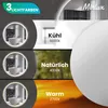 Collage showing different light color temperatures for a Mirlux mirror. Produktbild-Vorschau