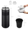 WELLGRO 2 in 1 Standaschenbecher Edelstahl für draußen – Produktbild-Vorschau 5