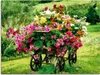 ARTland Leinwandbild Kutsche mit Blumen Größe: 40x30 cm Produktbild-Vorschau 1