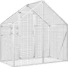 vidaXL Woliera srebrna 179x100x185 cm aluminium Podgląd zdjęcia produktu 5