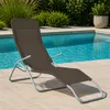Aga Chaise longue de jardin SIESTA Marron foncé Voir les images du produit 3