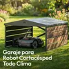 CASABEL Cobertizo para robot cortacésped, acero Vista previa de la imagen del producto 3
