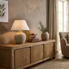 HOME DELUXE Kleine Tischlampe in Steinoptik LENE - Weiß | Produktbild-Vorschau 2