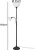 A floor lamp with two lights, shown against a white background with dimensions indicated. Náhled obrázku produktu