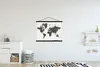 MuchoWow® Textilposter Weltkarte - Zahlen - Schwarz 150x113 Produktbild-Vorschau 2