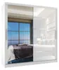 BELINI Verona MGB Schiebetürenschrank 158 cm Weiß Hochglanz Produktbild-Vorschau 1