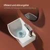 EMKE Lavabo asymétrique avec trou pour robinetterie à Voir les images du produit 3