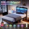 Postel INONEFT 90x200 s LED osvětlením a USB-C porty, Náhled obrázku produktu 5