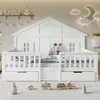 Kinderbett in Hausform 90 x 200 cm, weiß, mit zwei Produktbild-Vorschau 9