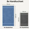 Komfortec 8er Handtuch Set aus 100% Baumwolle, 4 Badetücher Produktbild-Vorschau 3