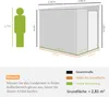 Outsunny Metall Gerätehaus 2,81m² 154x206,5x181 cm Produktbild-Vorschau 3