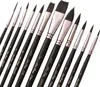 12 Stue ck Professionelle Pinsel Nylon Haar Zarte Holzgriff Produktbild-Vorschau 1