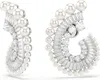 Two ornate earrings with pearls and diamonds arranged in a spiral pattern. Produktbild-Vorschau