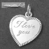Anhänger 20x17mm Herz mit Gravur -I love you- Silber 925 Produktbild-Vorschau 4