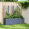 vidaXL Pflanzkübel mit Rankgitter Blaugrau 160x40x140 cm PP Produktbild-Vorschau 2