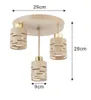 MasterLED Deckenleuchte Elen 3-flammig E27 beige-gold Produktbild-Vorschau 2