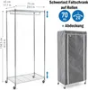 A product image showing a mobile wardrobe and its cover, with dimensions and load capacity indicated. Anteprima dell’immagine prodotto