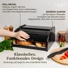 Creative Home Schwarz Brotkasten Holz 38 x 28,5 x 17,5cm Produktbild-Vorschau 4