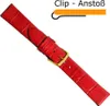 Louisiana Clip Ersatzband Uhrenarmband Kalbsleder Rot Produktbild-Vorschau 2