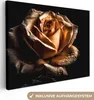 MuchoWow® - Leinwandbilder - Rose - Gold - Floral - Produktbild-Vorschau 1