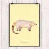 Mr. & Mrs. Panda Bild Nasenbär DIN A2 - Gelb Pastell - Produktbild-Vorschau 2