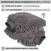 2er Set Mikrofaser Auto Reinigungshandschuh Grau Ultraweich Produktbild-Vorschau 1