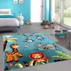 3D Kinderteppich mit Zootieren in blau Größe - 120 x 170 cm Produktbild-Vorschau 1