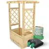 holz4home® Pflanzkasten S mit Dach aus Tannenholz inkl. Produktbild-Vorschau 1