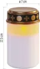 LED hřbitovní svíčka, 12,5 cm, 2x C, venkovní i vnitřní, vintage, časovač Náhľad obrázku produktu